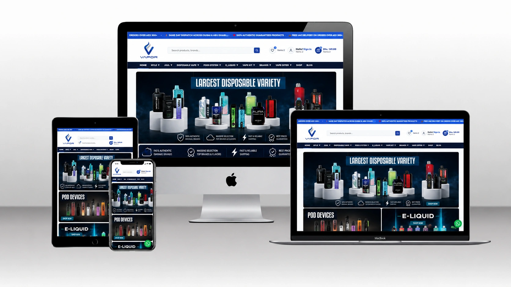 VapeShop UK project screenshot